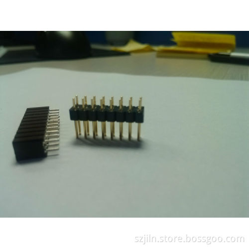 Brass machined pin 2.54mm round pin connector with 3.0mm height insulator